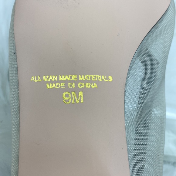 Coup D’Etat Vintage Heels Silver metallic sheer net block heel Women’s 9 - Picture 9 of 10